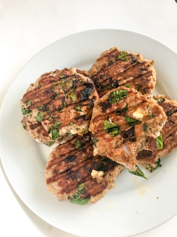 Sundried Tomato and Feta Turkey Burgers