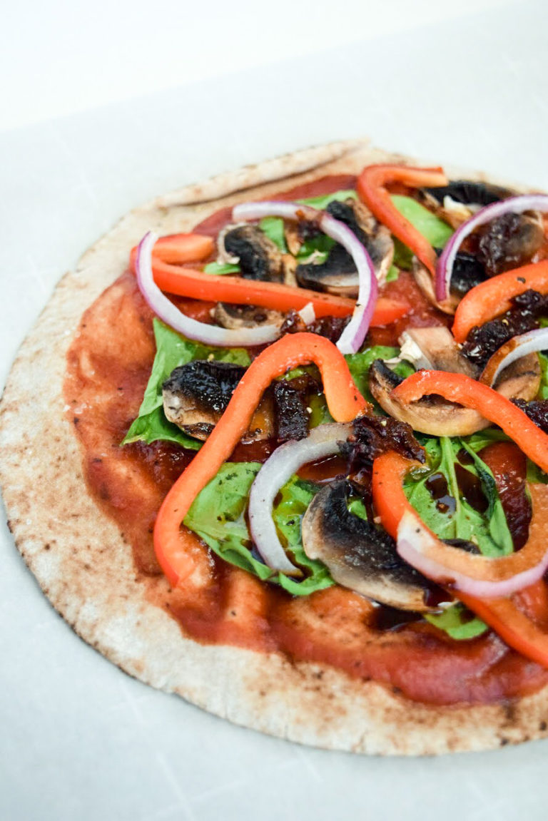 10-Minute Whole Wheat Pita Pizza - A Simplified Life