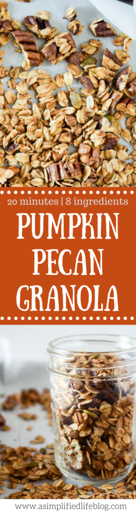 pumpkin pecan granola | easy granola recipe | how to make granola | pumpkin granola | pumpkin spice recipes | pumpkin recipes | pumpkin desserts | pumpkin granola healthy | pumpkin granola recipe | healthy granola recipe