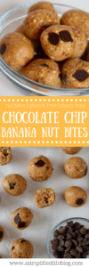 No Bake Dessert - Chocolate Chip Banana Nut Bites