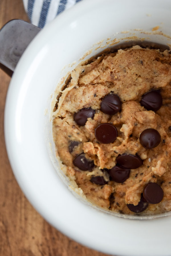 Almond Butter Chocolate Chip Mug Cake