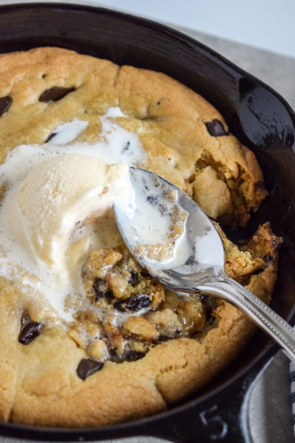 One Pan Chocolate Chip Skillet Cookie