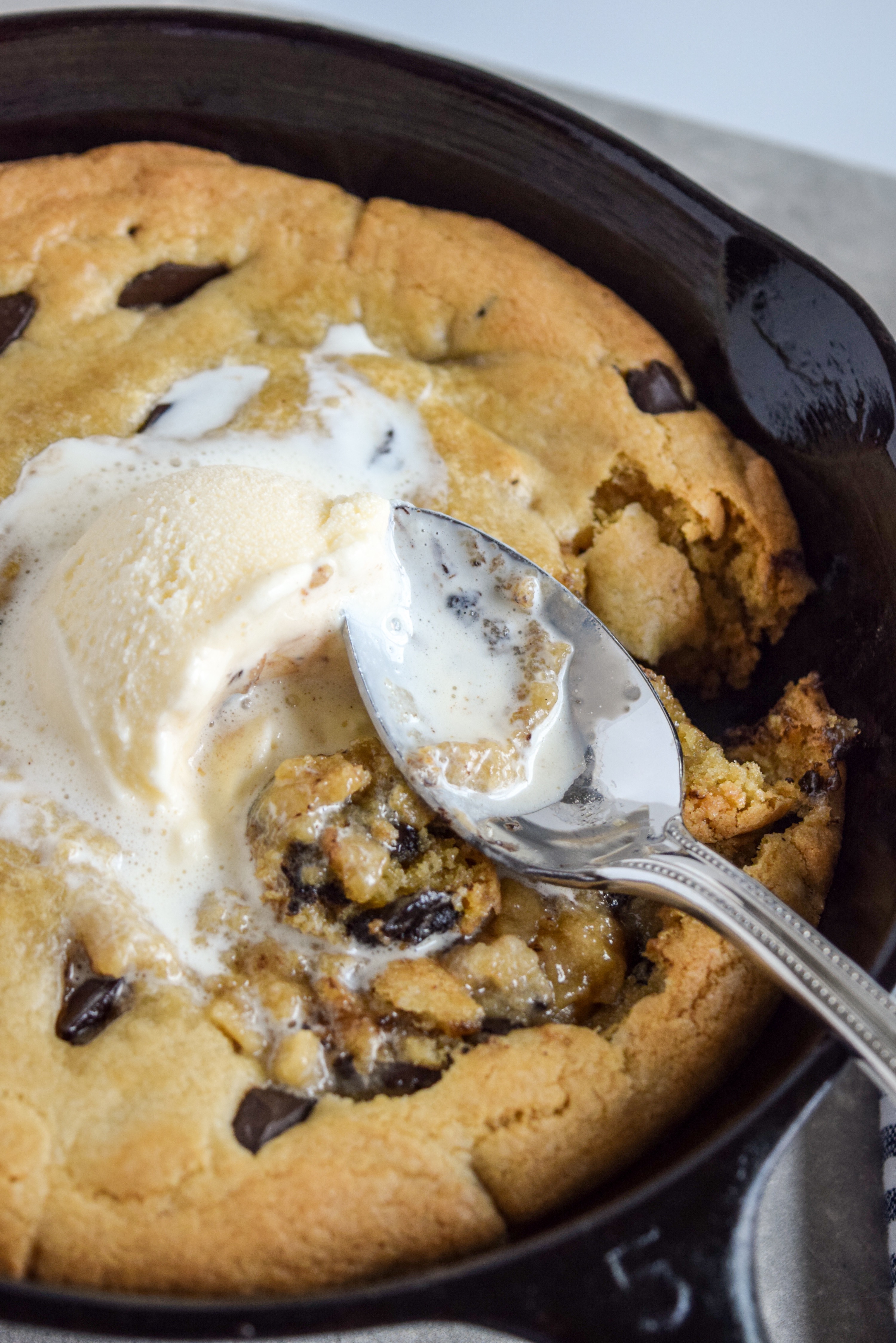 One Pan Chocolate Chip Skillet Cookie