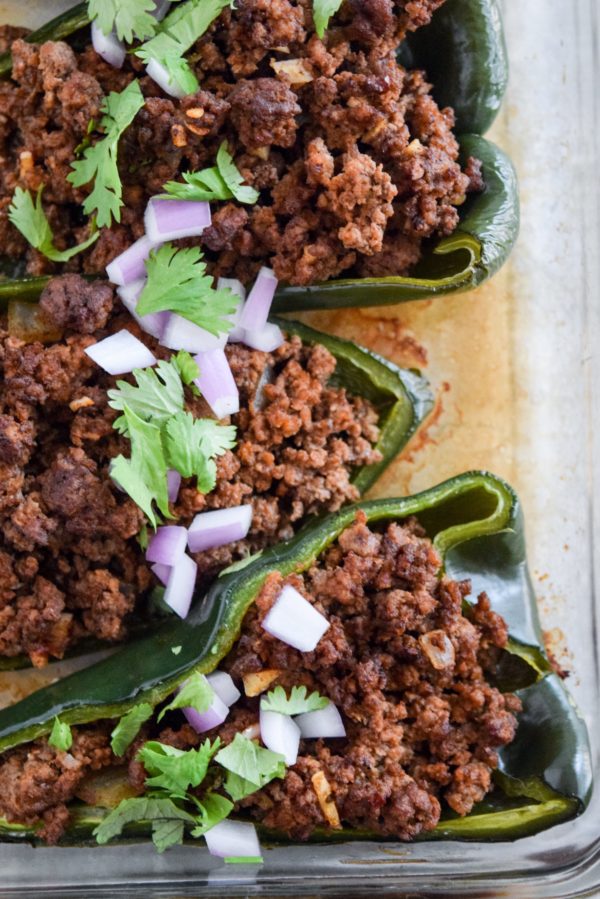 Easy Stuffed Poblano Peppers