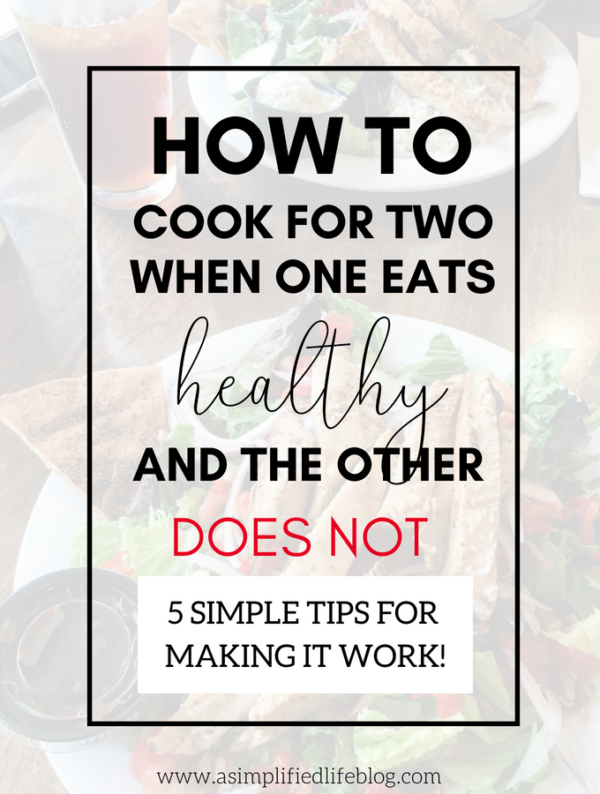 This has excellent tips for cooking for two or a family when you're trying to eat healthy!