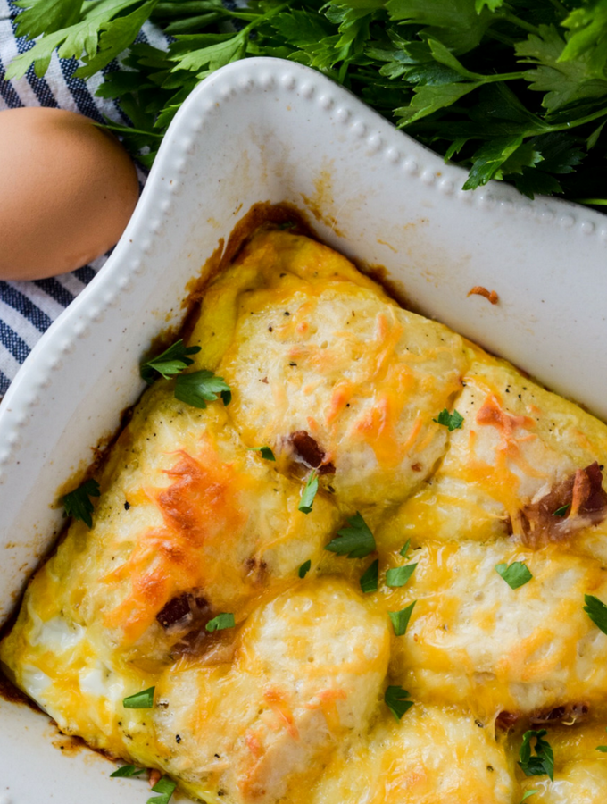 Bacon, Egg and Biscuit Breakfast Bake - A Simplified Life