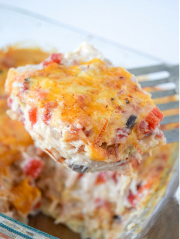 This Lightened Up King Ranch Casserole is the perfect crowd pleasing dinner! My husband loved it!