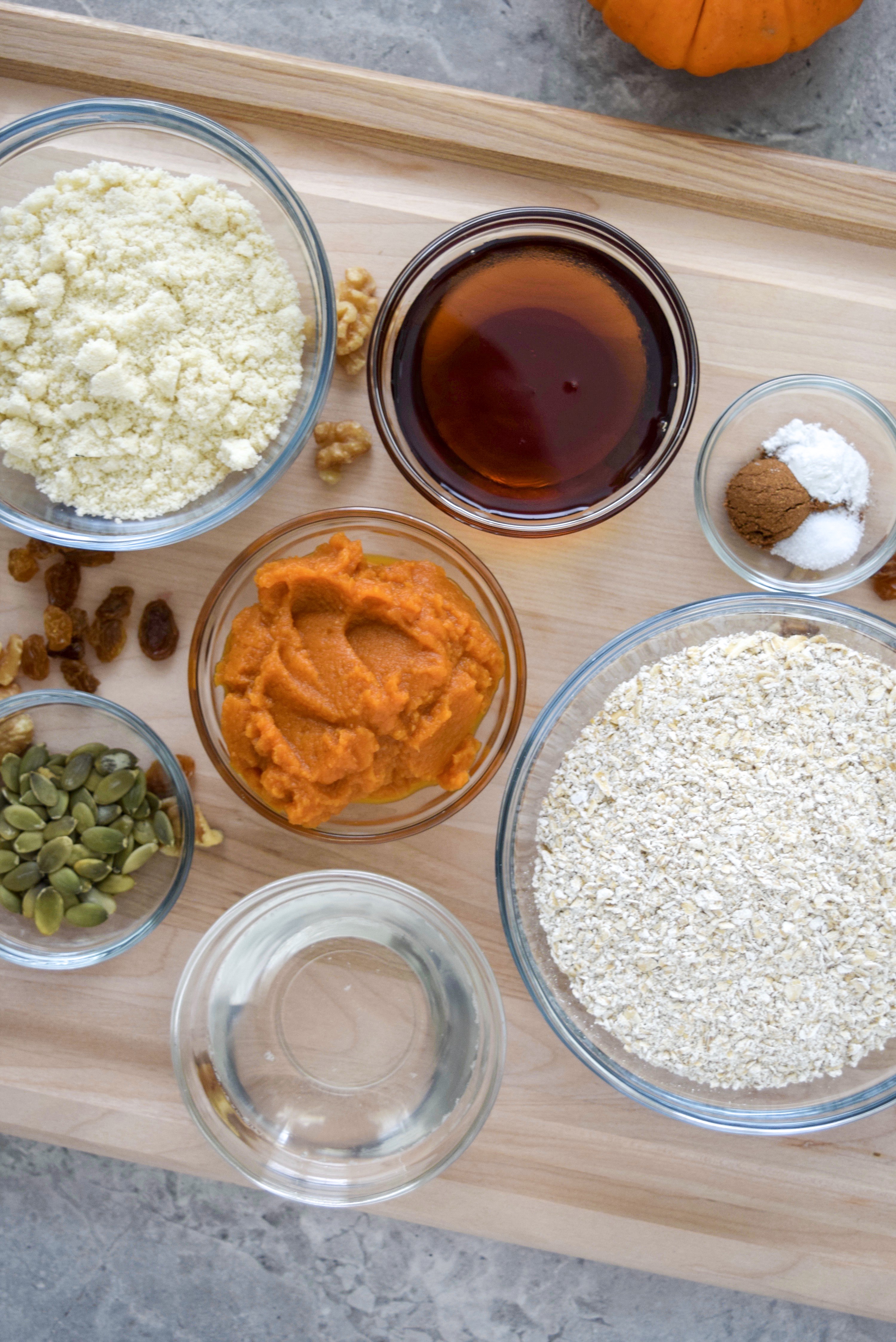 ingredients for pumpkin breakfast cookies