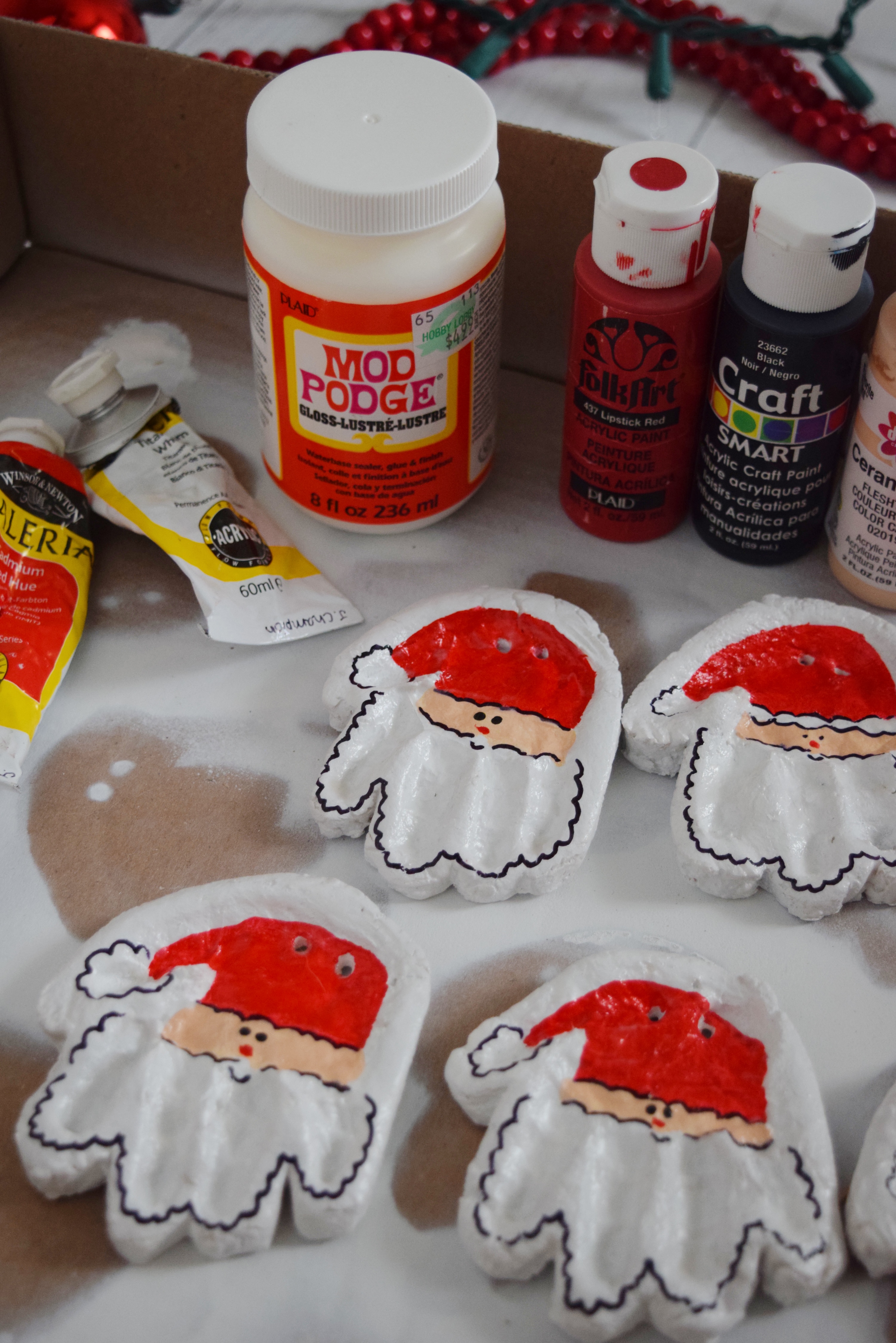 Santa Handprint Salt Dough Ornament ingredients